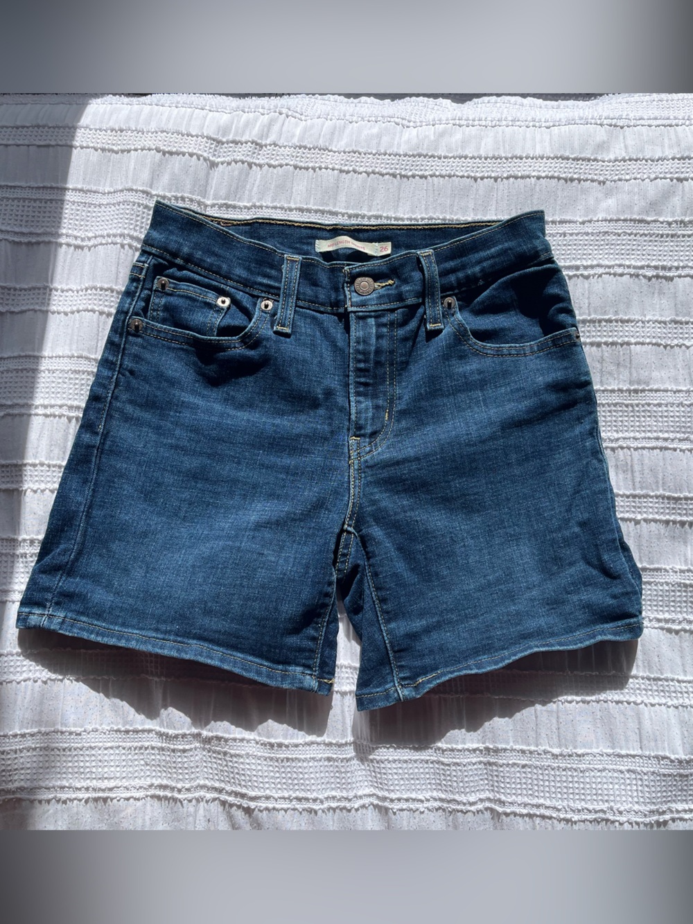 Levi's Dark Blue Denim Jean Shorts